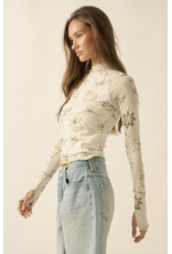 Nautical Mesh Long Sleeve Top