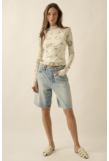 Nautical Mesh Long Sleeve Top