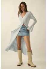 Pointelle Duster Cardigan