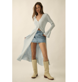 Pointelle Duster Cardigan