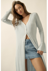 Pointelle Duster Cardigan