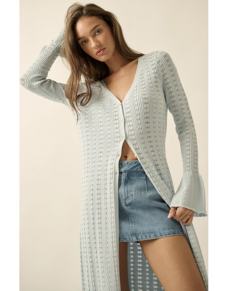 Pointelle Duster Cardigan