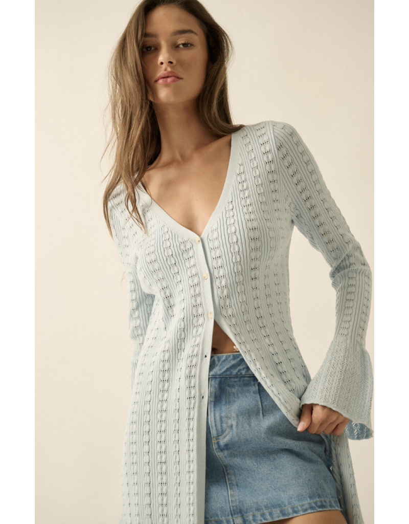 Pointelle Duster Cardigan