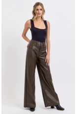 Cello Jeans Faux Leather Wide Leg Pant