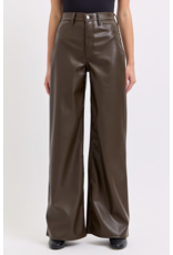 Cello Jeans Faux Leather Wide Leg Pant