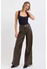 Cello Jeans Faux Leather Wide Leg Pant