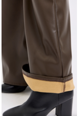 Cello Jeans Faux Leather Wide Leg Pant