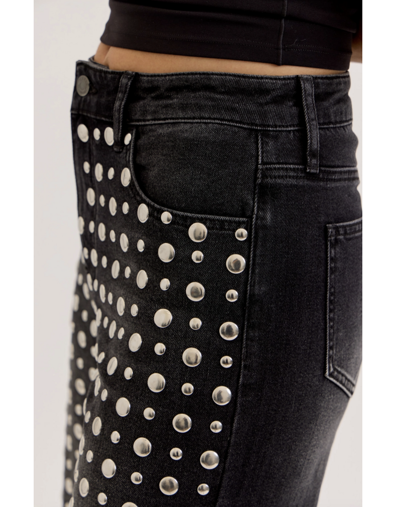 Cello Jeans Studded Wide Leg Jean