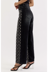 Cello Jeans Studded Wide Leg Jean