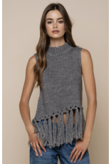 Sleeveless Mock Neck Sweater Top