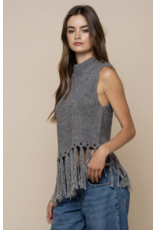 Sleeveless Mock Neck Sweater Top