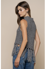 Sleeveless Mock Neck Sweater Top