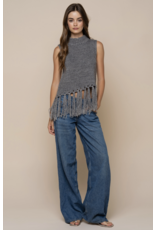 Sleeveless Mock Neck Sweater Top