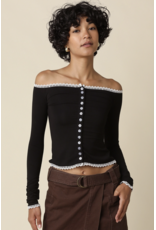 Jodie Off Shoulder Cardigan Top