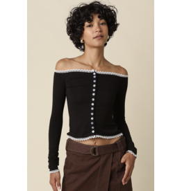 Jodie Off Shoulder Cardigan Top