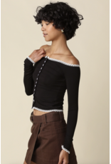 Jodie Off Shoulder Cardigan Top