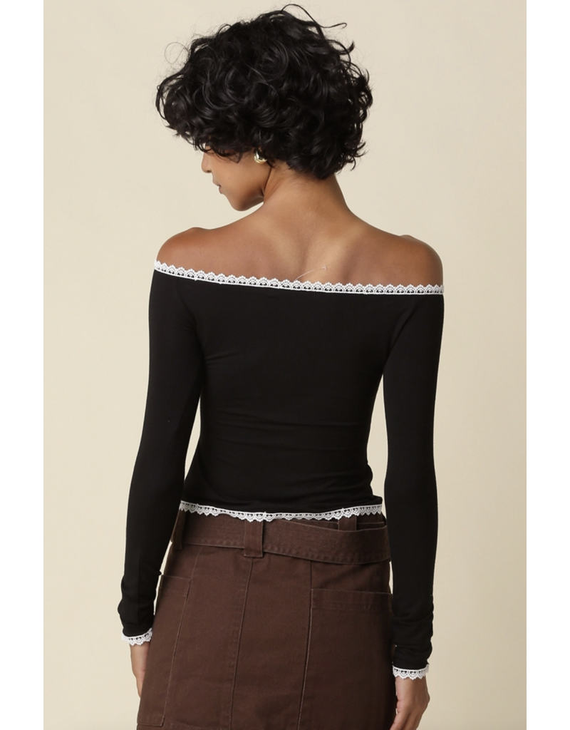 Jodie Off Shoulder Cardigan Top
