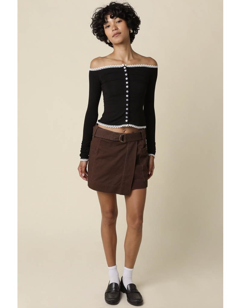 Jodie Off Shoulder Cardigan Top