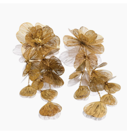 Haven + Faye Collective Golden Bloom Statement Earrings