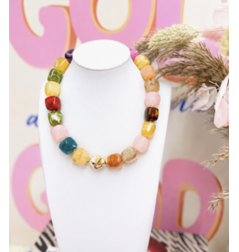 Haven + Faye Collective Color Me Happy Resin Beaded Necklace