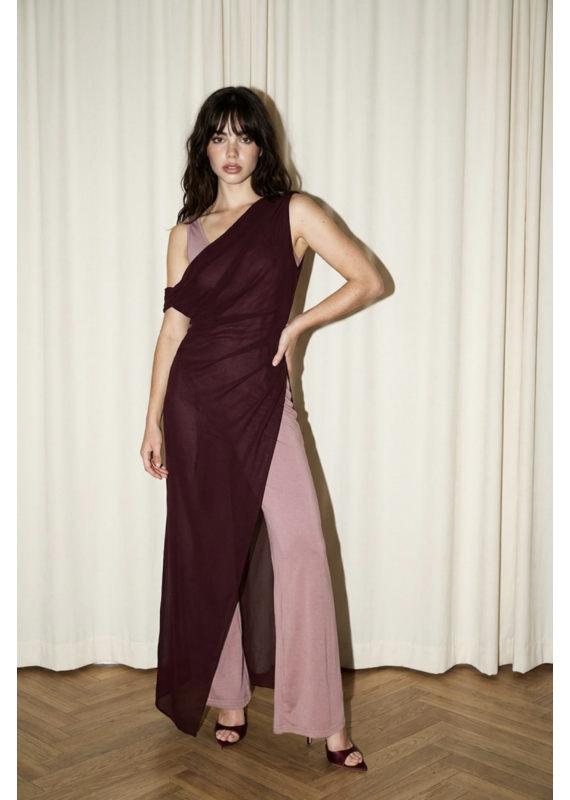 Skylar Rose Sharon Sheer Overlay Dress & Jumpsuit Set
