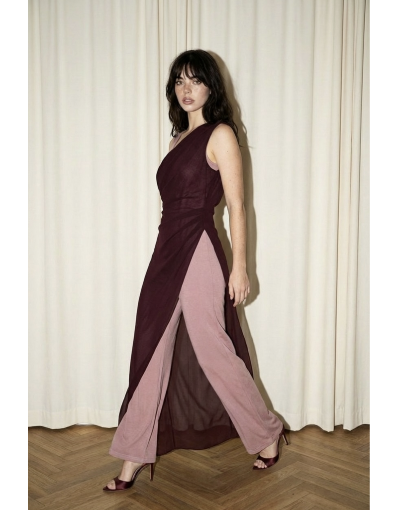 Skylar Rose Sharon Sheer Overlay Dress & Jumpsuit Set