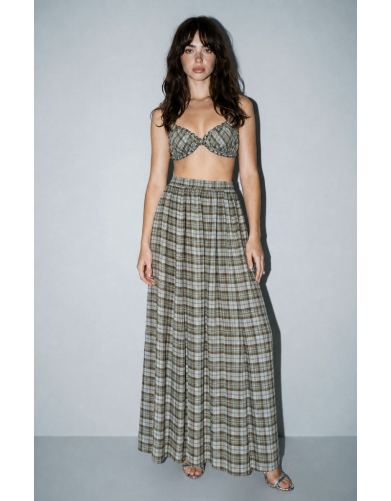 Skylar Rose Crista Ruched Crop Top & Wide Leg Pant Set