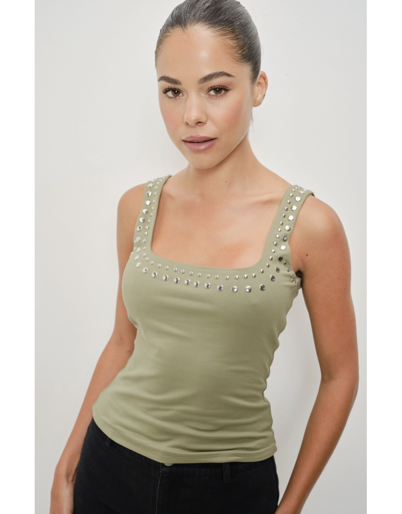 Pretty Garbage Kira Studded Tank Top