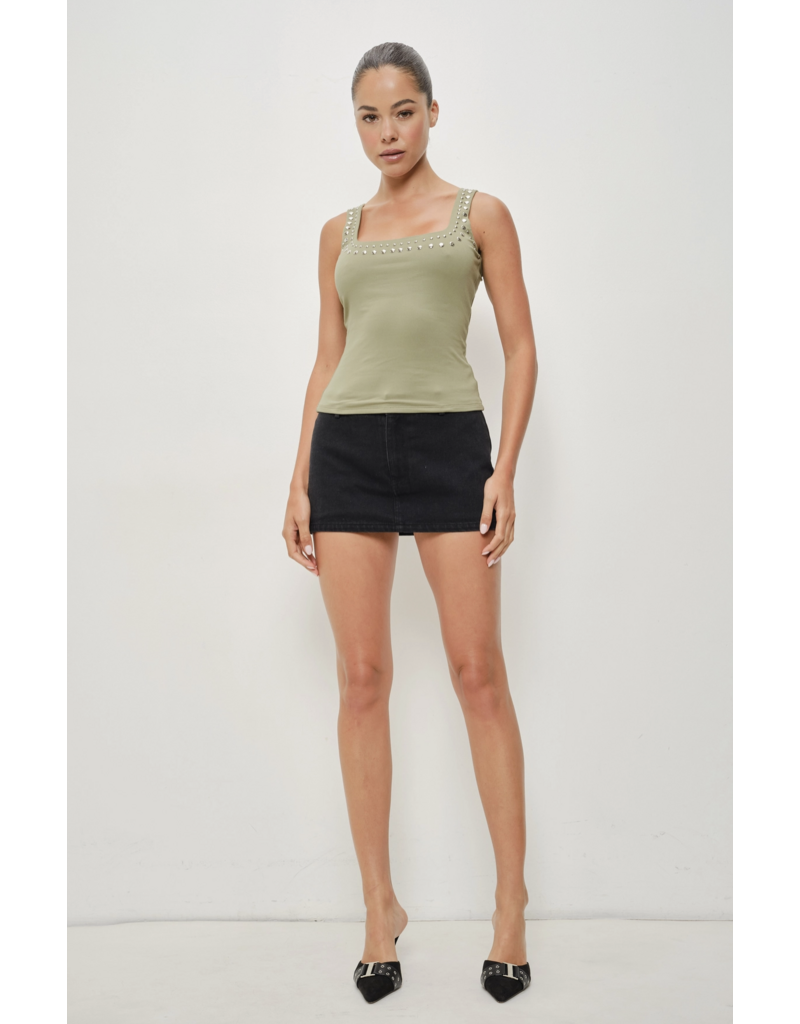 Pretty Garbage Kira Studded Tank Top