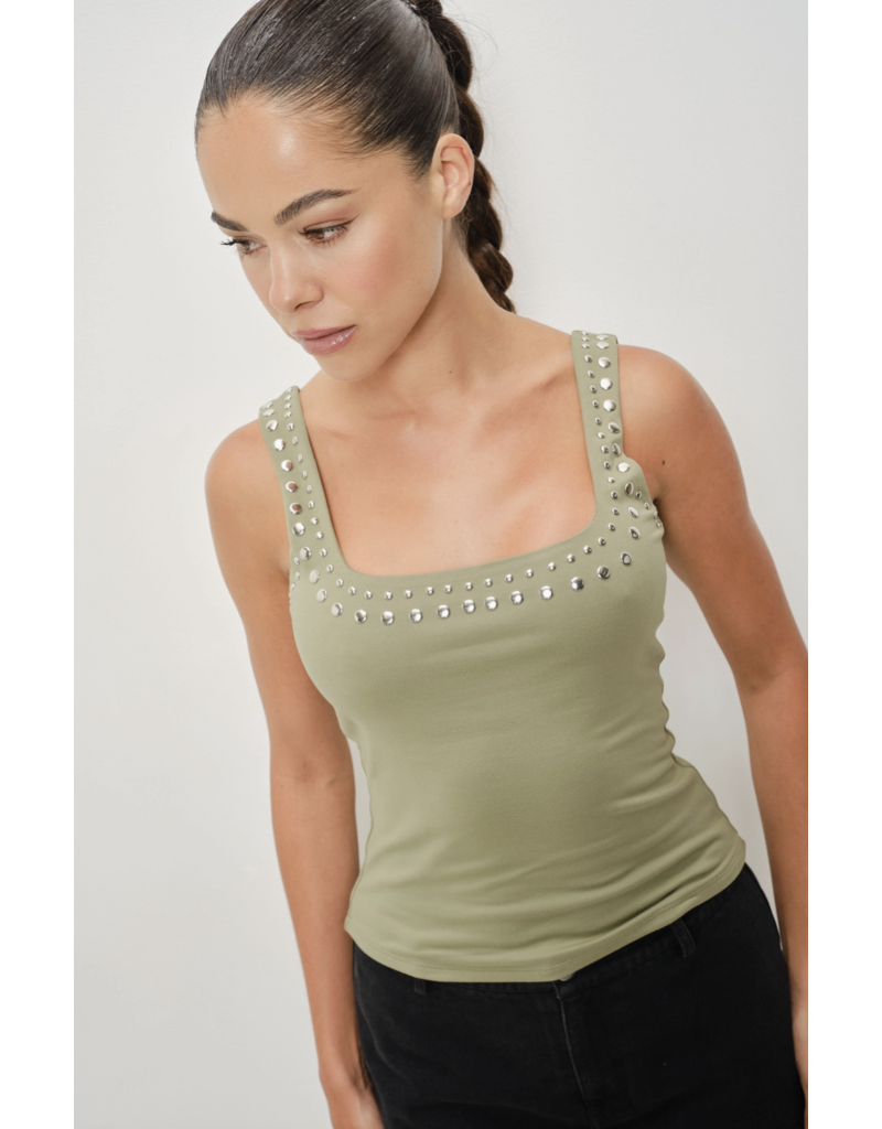 Pretty Garbage Kira Studded Tank Top