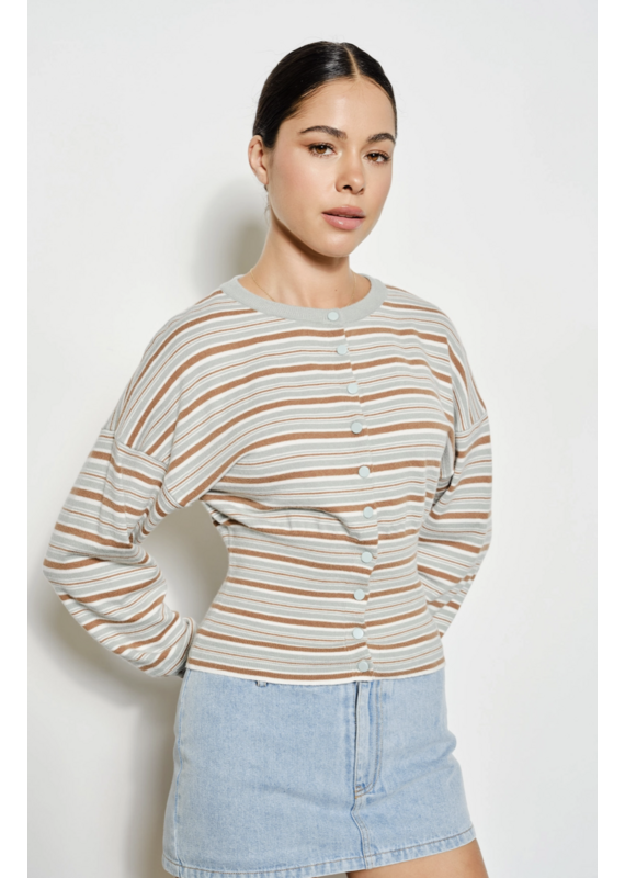 Pretty Garbage Veronica Striped Cardigan