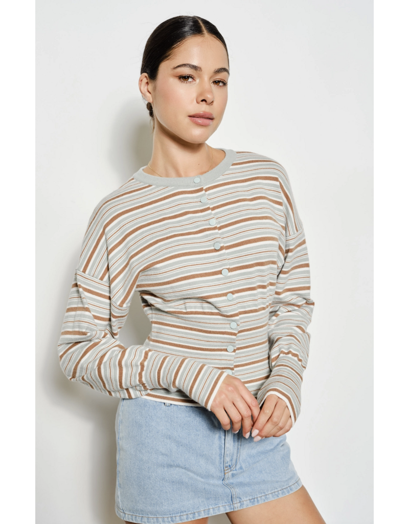Pretty Garbage Veronica Striped Cardigan