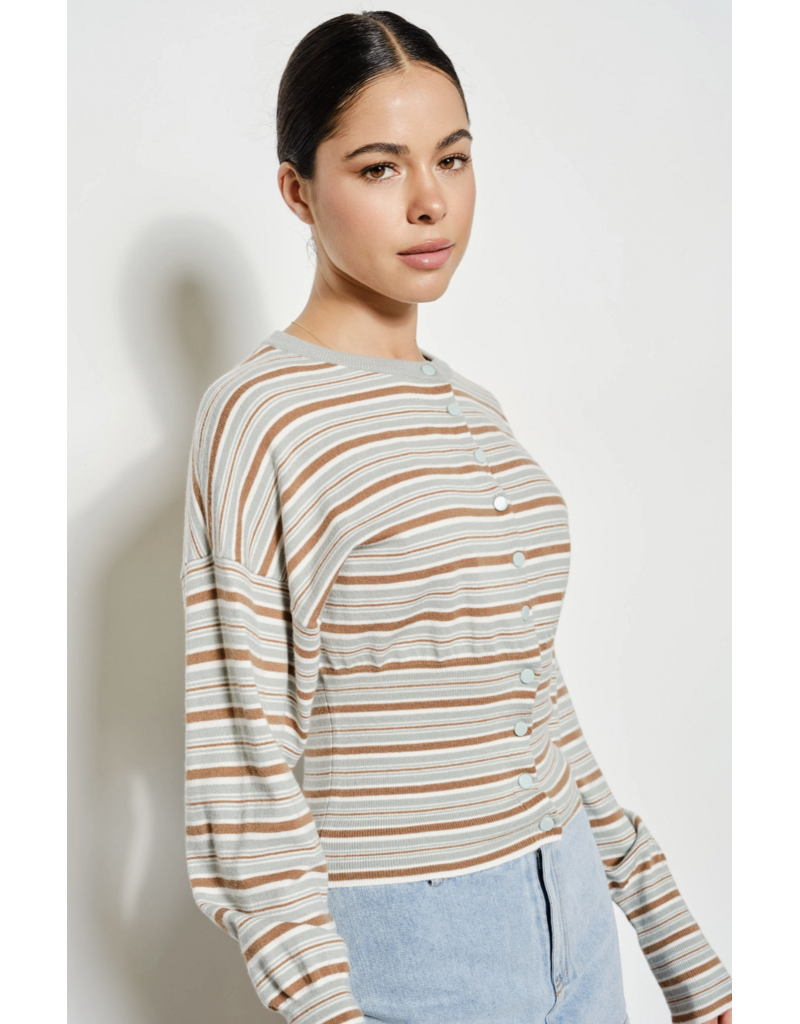 Pretty Garbage Veronica Striped Cardigan
