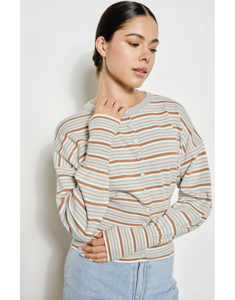 Pretty Garbage Veronica Striped Cardigan