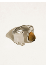 Flanerie Jaspe Silver Non-Tarnish Tiger Eye Ring