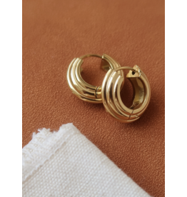 Flanerie Juliette 18K Gold Non-Tarnish Chunky Earrings