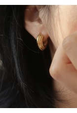 Flanerie Juliette 18K Gold Non-Tarnish Chunky Earrings