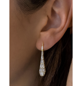 Flanerie Ronze 18K Gold Non-Tarnish Cz Serpent Earrings