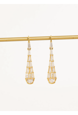 Flanerie Ronze 18K Gold Non-Tarnish Cz Serpent Earrings