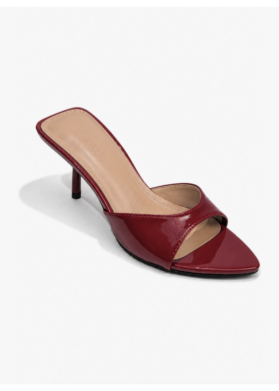 Azarayah Footwear Jawbreaker Patent Open Toe Stiletto Mule