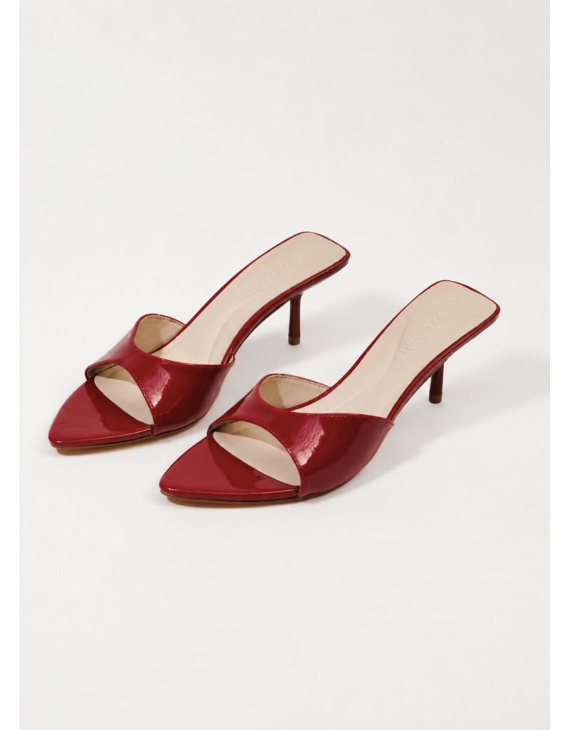 Azarayah Footwear Jawbreaker Patent Open Toe Stiletto Mule