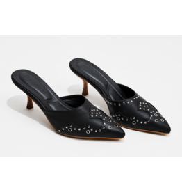 Azarayah Footwear No Time Western Studded Pointy Kitten Heel