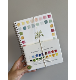 Tropical Watercolor Workbook + Paint/Brush Set