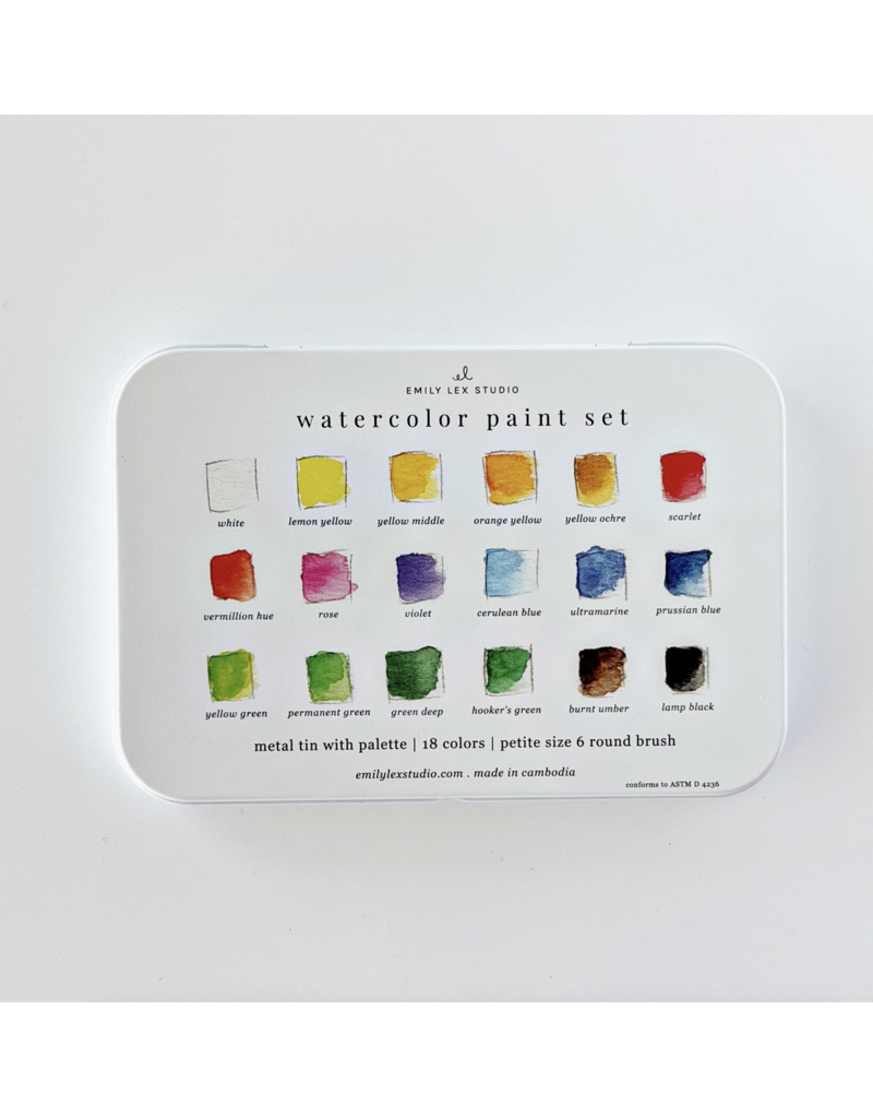 Tropical Watercolor Workbook + Paint/Brush Set