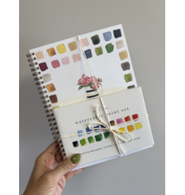 Bouquets Watercolor Workbook + Paint/Brush Set