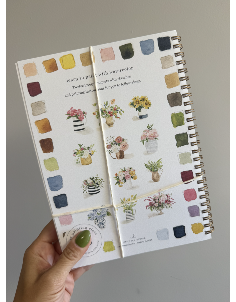 Bouquets Watercolor Workbook + Paint/Brush Set
