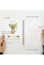 Bouquets Watercolor Workbook + Paint/Brush Set