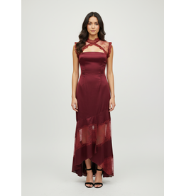 Lexi Lace Asymmetrical Maxi Dress