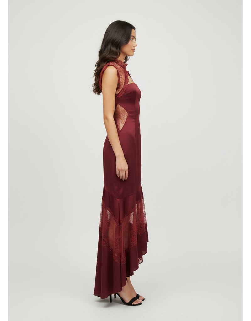 Lexi Lace Asymmetrical Maxi Dress