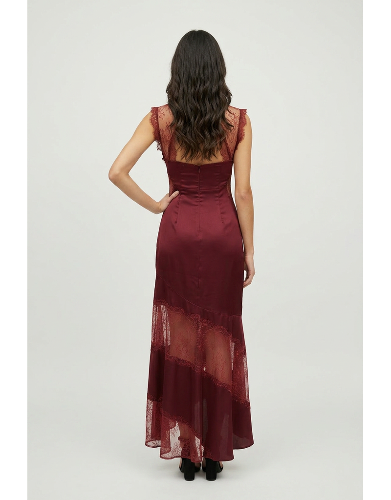 Lexi Lace Asymmetrical Maxi Dress